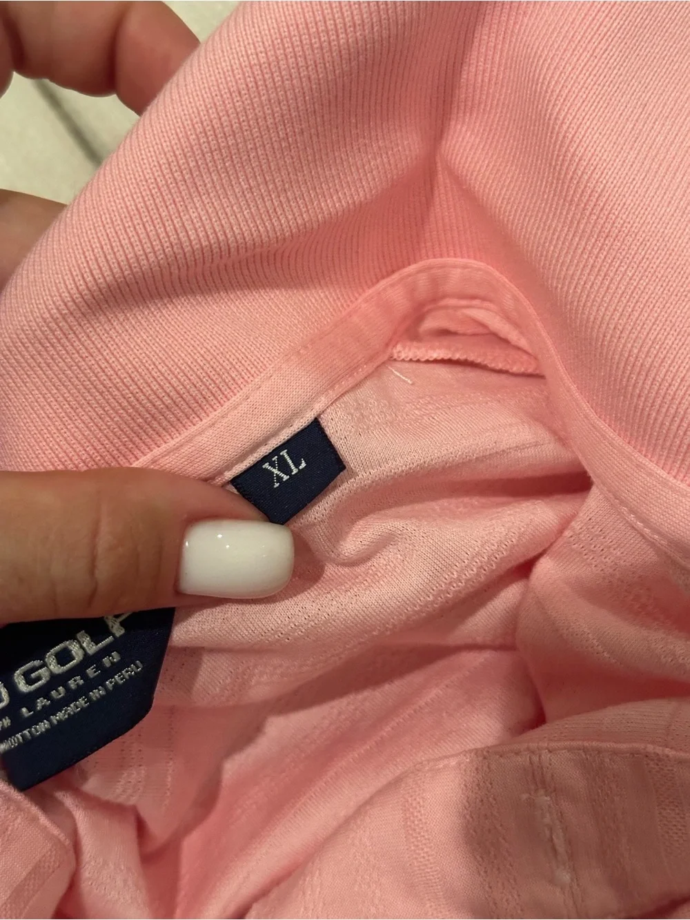Polo Golf Ralph Lauren Shirt Mens XL Pink 100% Pima Cotton Polo Pony Rugby Mens